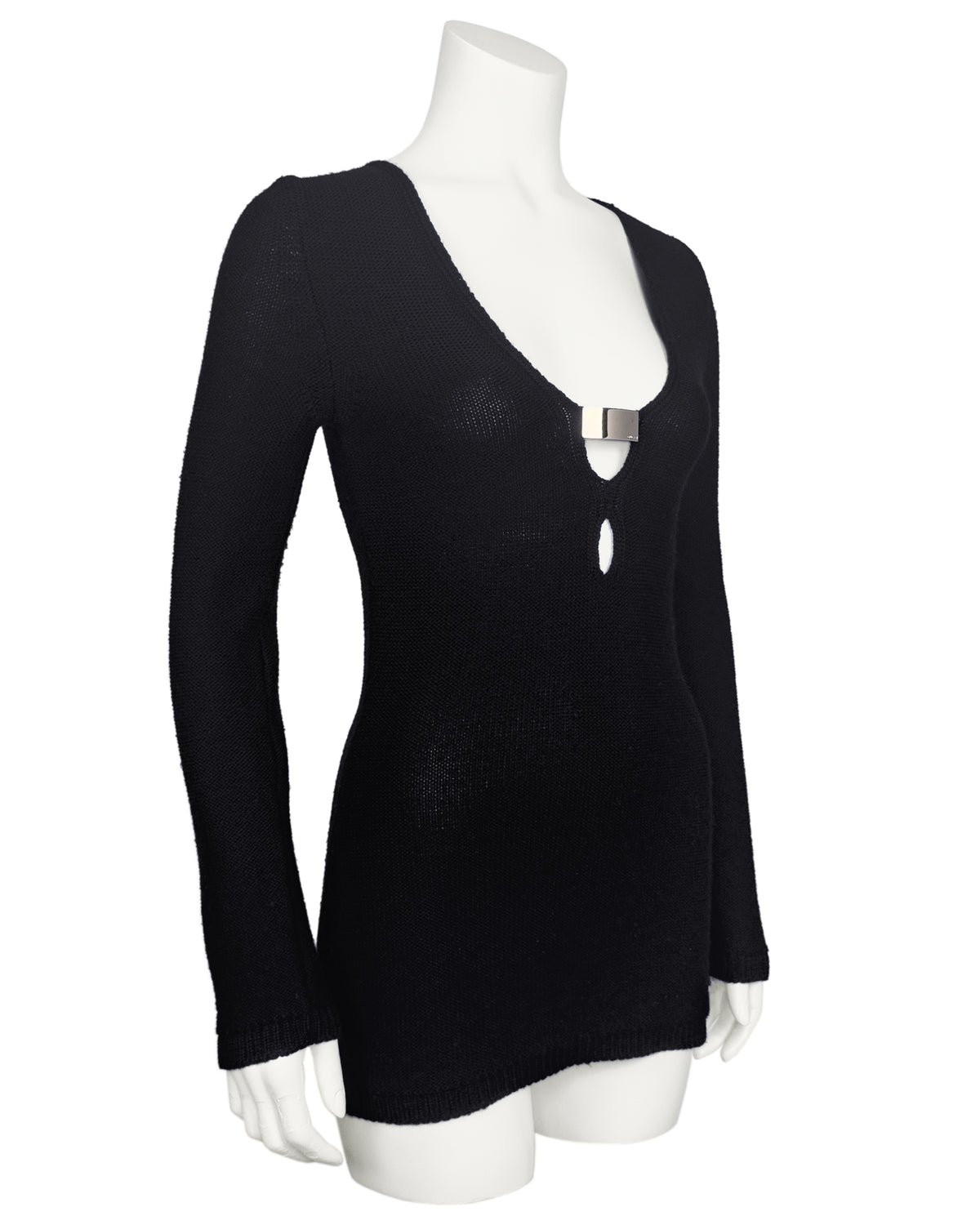 Black F/W 1996 by Tom Ford Cutout Wool Sweater – Vintage Couture