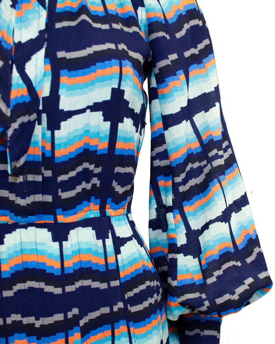 Blue & Orange Shirt Dress