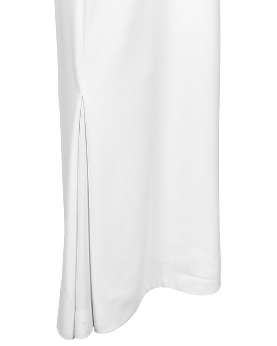 White Silk and Rhinestone Gown