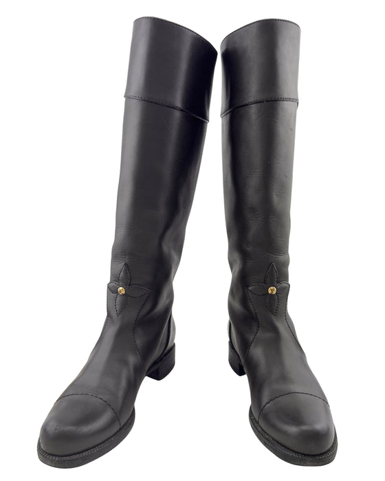 Brown Leather 'Notting Hill' Knee High Riding Boots