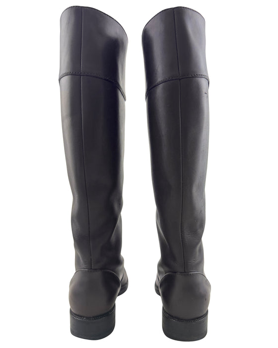 Brown Leather 'Notting Hill' Knee High Riding Boots