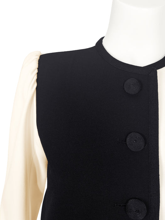 Black and Cream Spring/Summer 1980 Skirt Suit