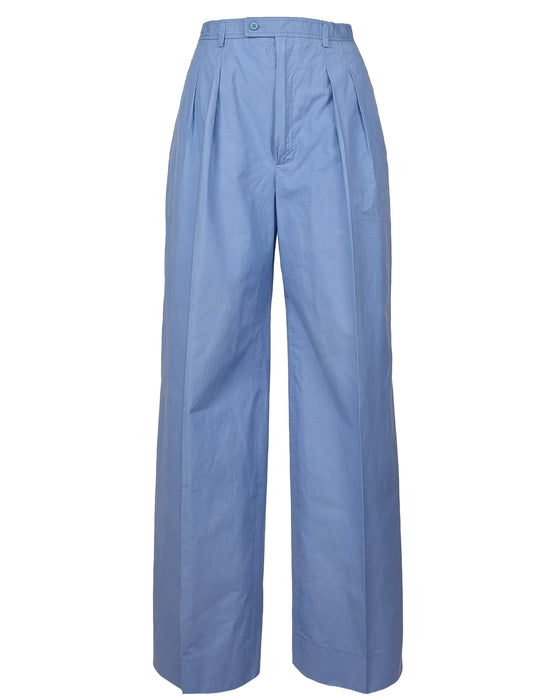 Blue Cotton Safari Suit