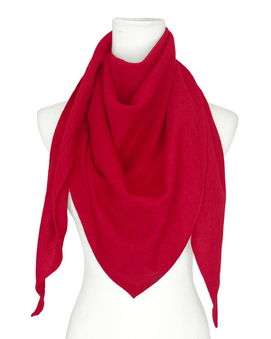 Red Wool Triangular Scarf