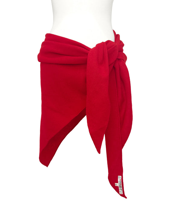 Red Wool Triangular Scarf