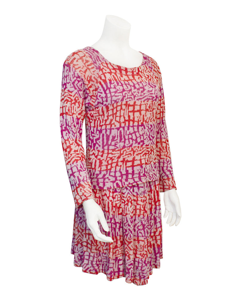 Pink knit ensemble – Vintage Couture