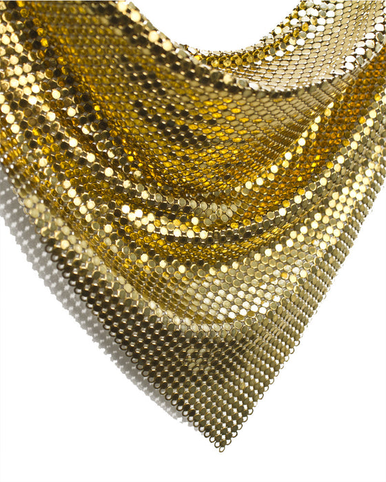 Gold mesh scarf necklace