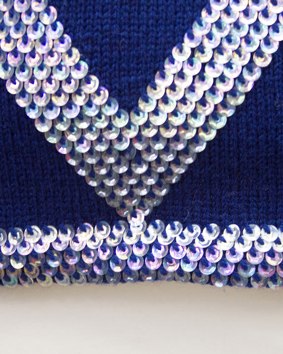 Navy Knit Sleeveless Sweater