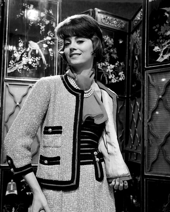 Beige, Red and Navy Blue Iconic Skirt Suit from 1961