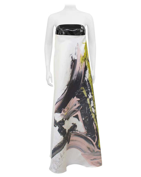 White & Black Spring 2013 RTW Cy Twombly Inspired Gown