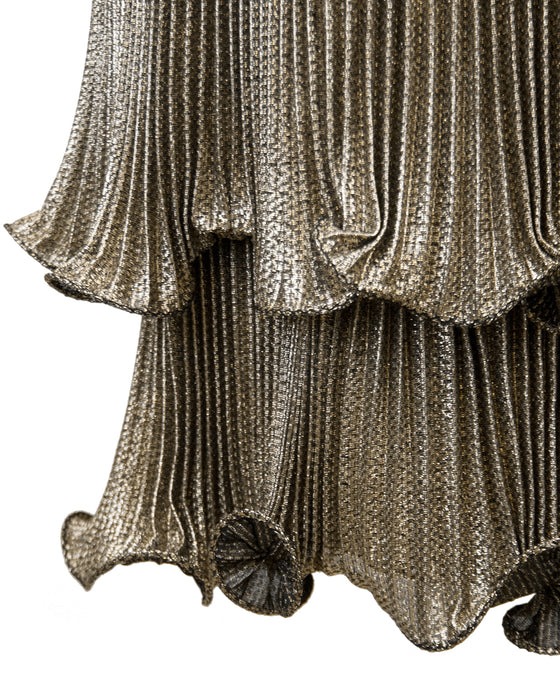 Gold Pleated Flapper Style Cocktail dress