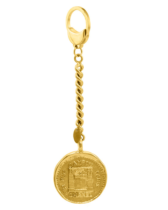 Rue Cambon Stamped Coin Keychain Circa 1984