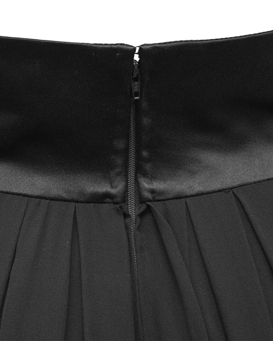 Black Chiffon Skirt