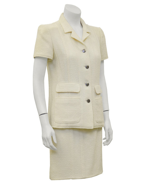 Cream Short Sleeve Suit