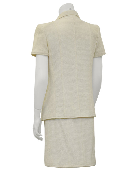 Cream Short Sleeve Suit