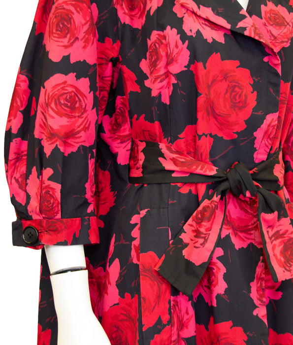 Opera Coat with Red Roses