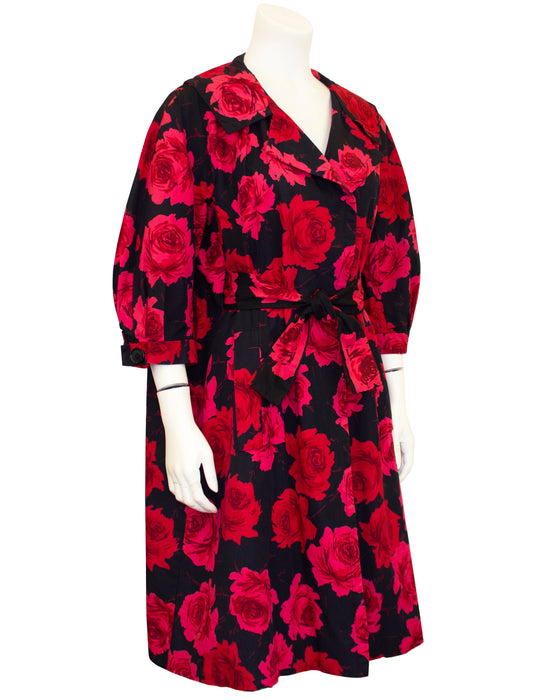 Opera Coat with Red Roses