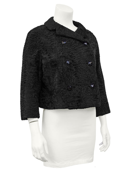 Black Broadtail Cropped Jacket