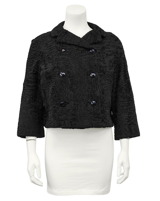 Black Broadtail Cropped Jacket