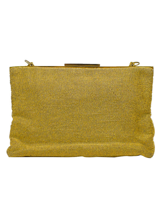 Gold Cut Steel Evening Bag