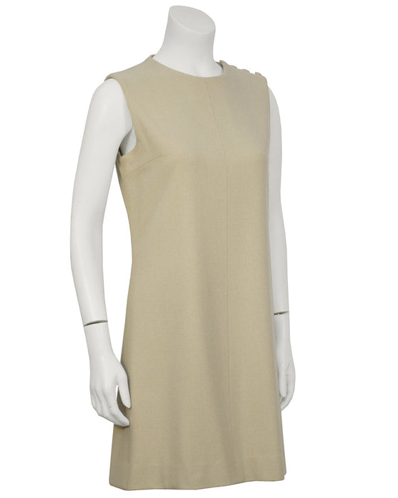 Taupe Sleeveless Shift Dress