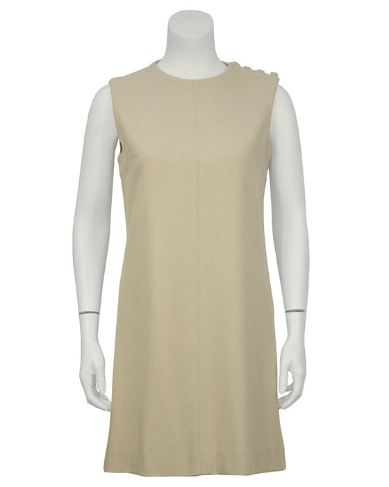 Taupe Sleeveless Shift Dress