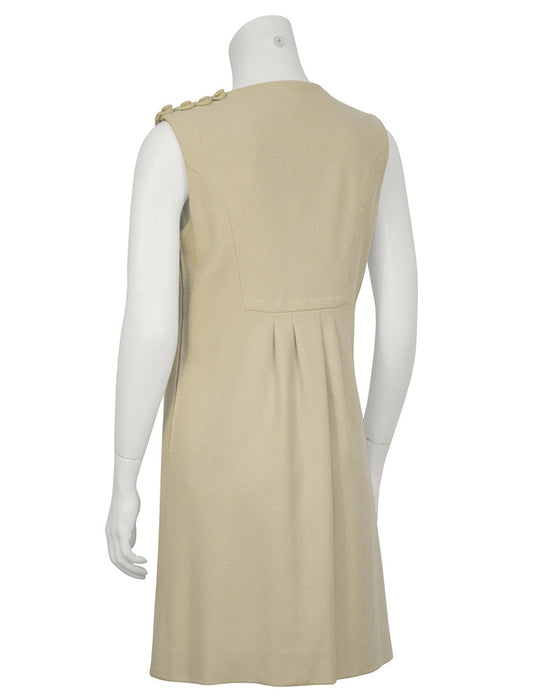 Taupe Sleeveless Shift Dress