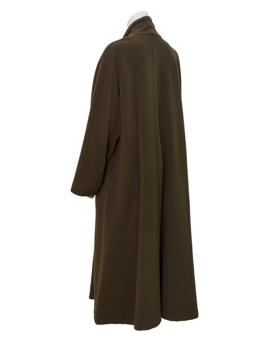 Brown Kimono style wool coat