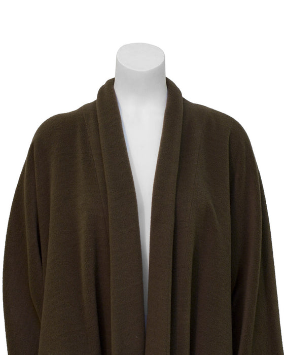 Brown Kimono style wool coat