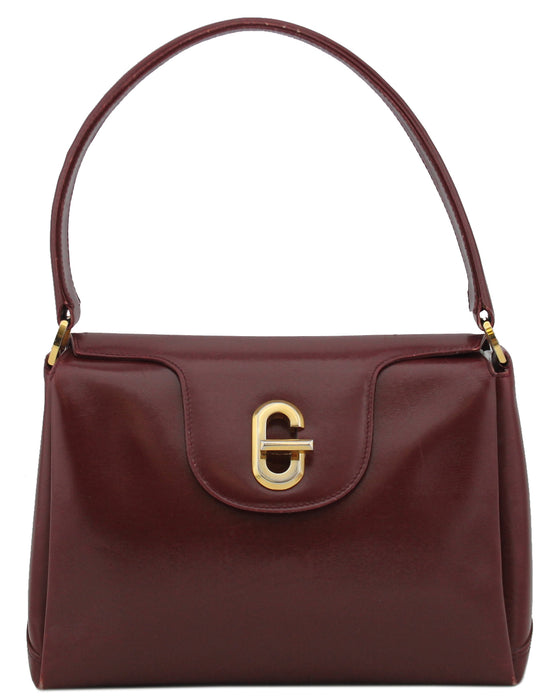 Bordeaux Leather Top Handle Bag