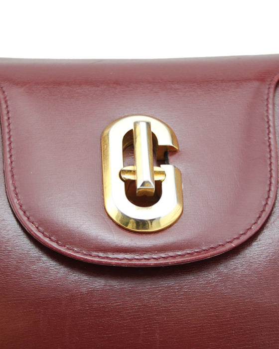 Bordeaux Leather Top Handle Bag