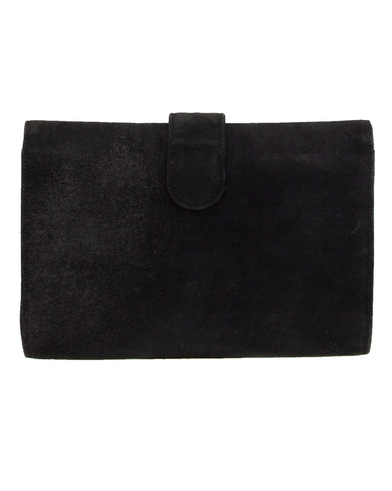 Black Suede Clutch