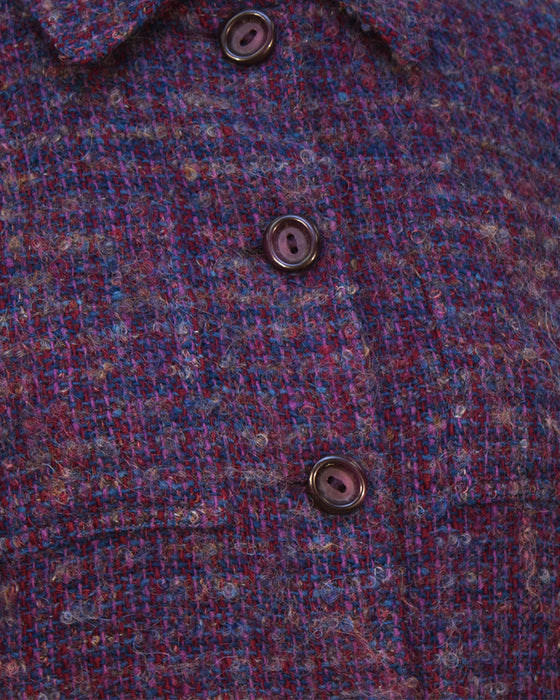 Purple and Blue Woven Wool Suit