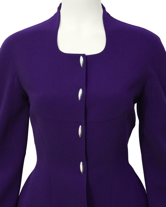 Purple Fitted Pant Suit