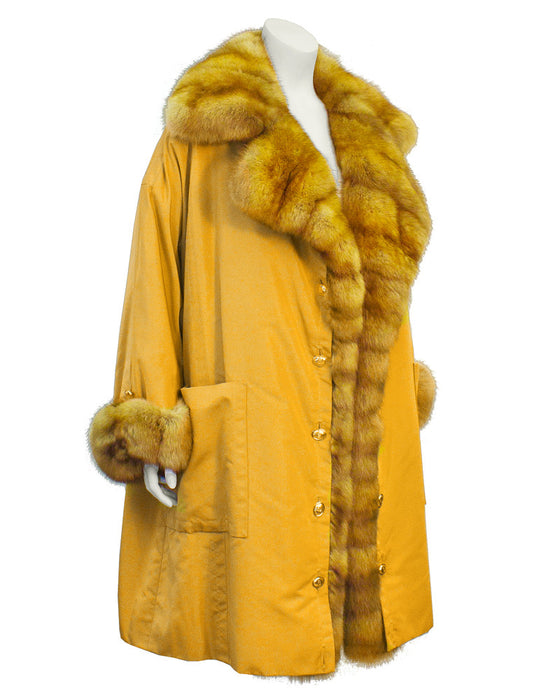 Golden Sable Trimmed Coat