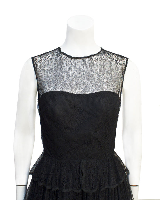 Black Lace 1950's Dress