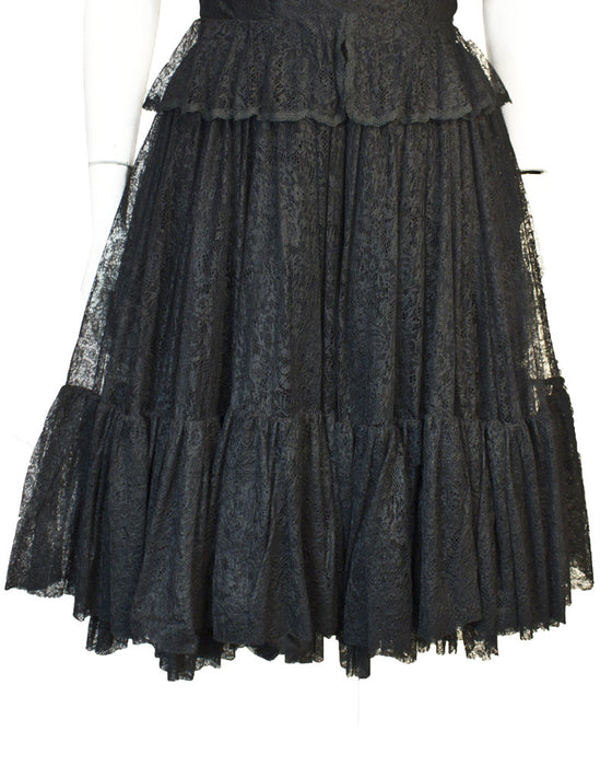 Black Lace 1950's Dress