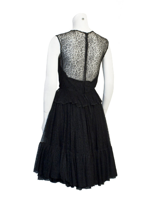 Black Lace 1950's Dress