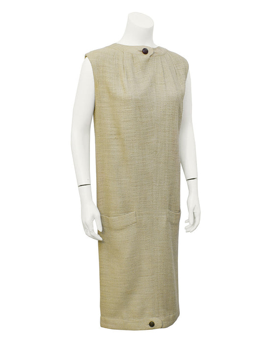 Tan burlap dress