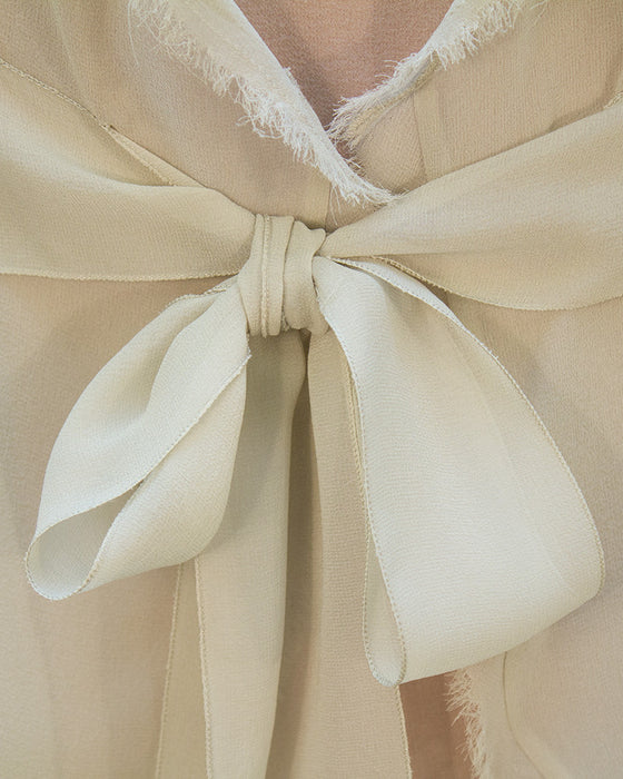 Taupe Chiffon Dress and Vest