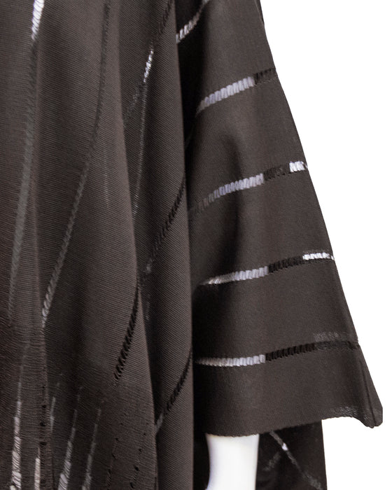 Brown Knit Poncho