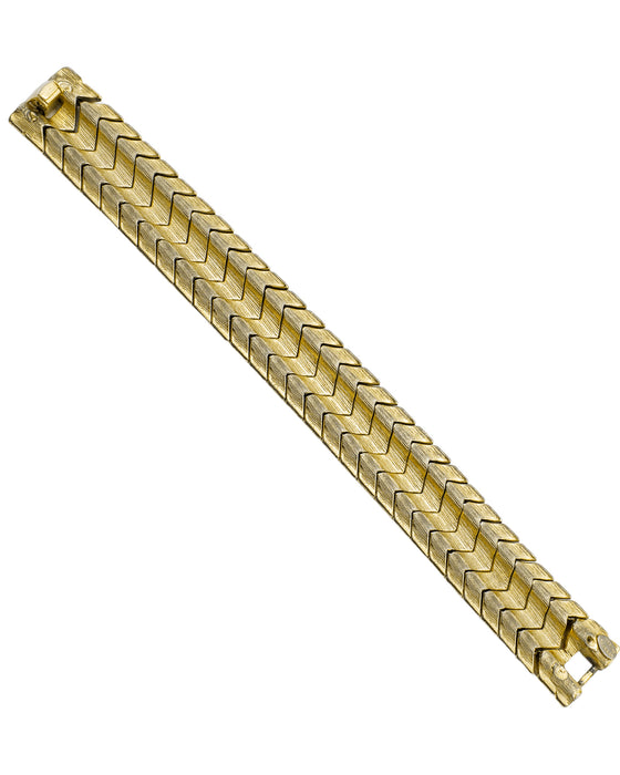 Gold Gilt Metal Woven Bracelet