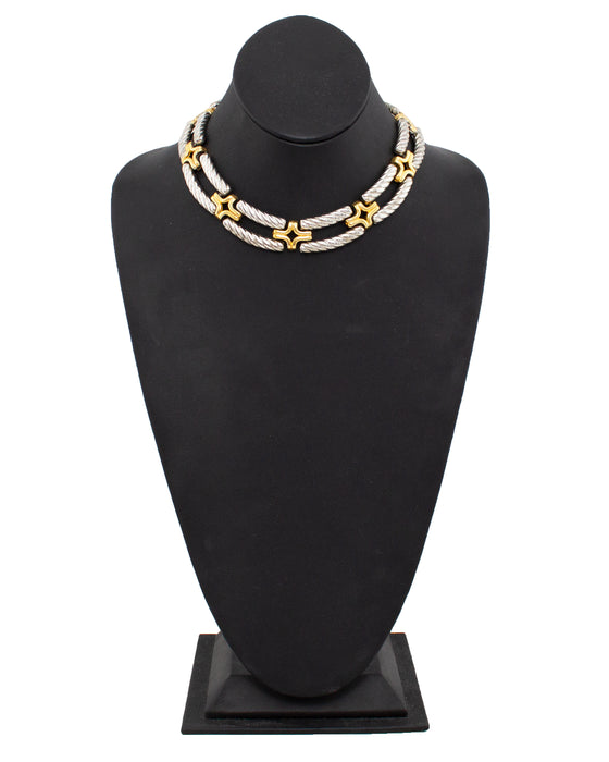 Silver and Gold Choker Necklace