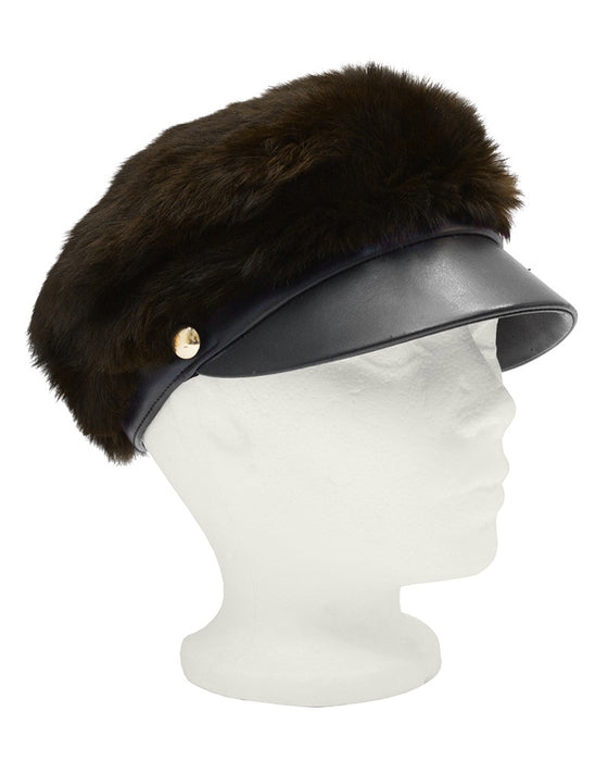Bonwit Teller Mink and Leather Cap