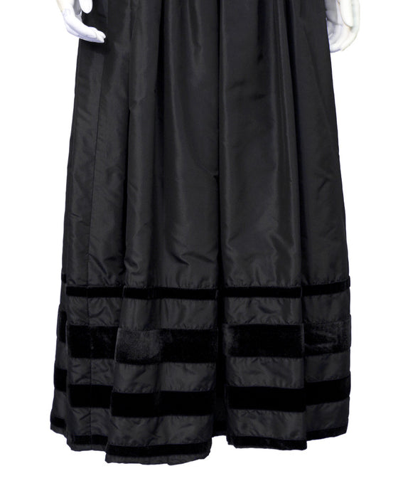 Black Taffeta Ingenue Gown
