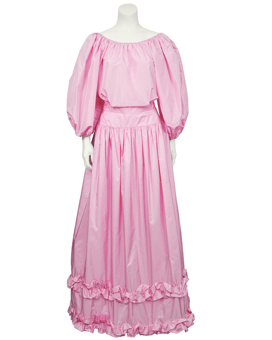 Pink Taffeta Evening Ensemble