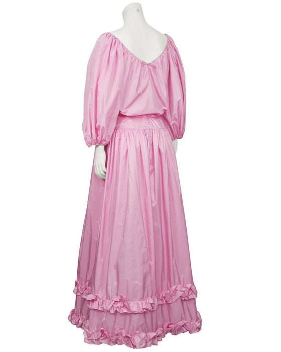 Pink Taffeta Evening Ensemble