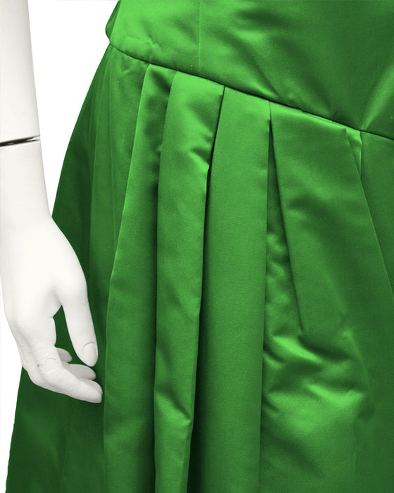 Emerald Green Satin Gown