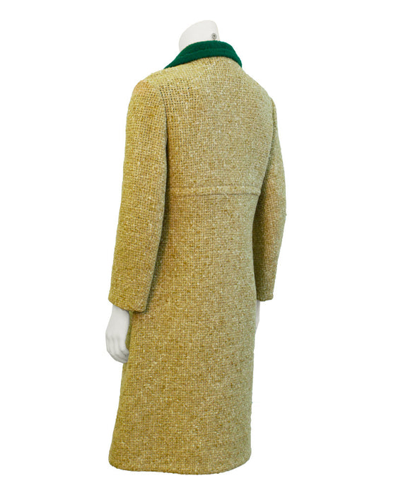 Tan Woven Wool Coat