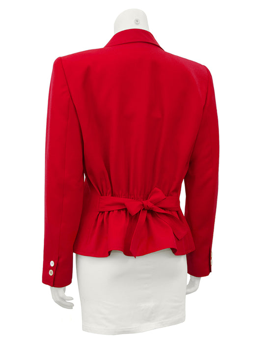 Red Tie Back Jacket